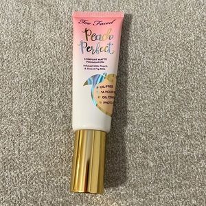 *barely used* Too Faced Peach Perfect Comfort Matte Foundation in shade Seashell